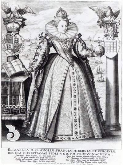 Rainha Elizabeth I (1533-1603) 1596 de Crispin  Passe